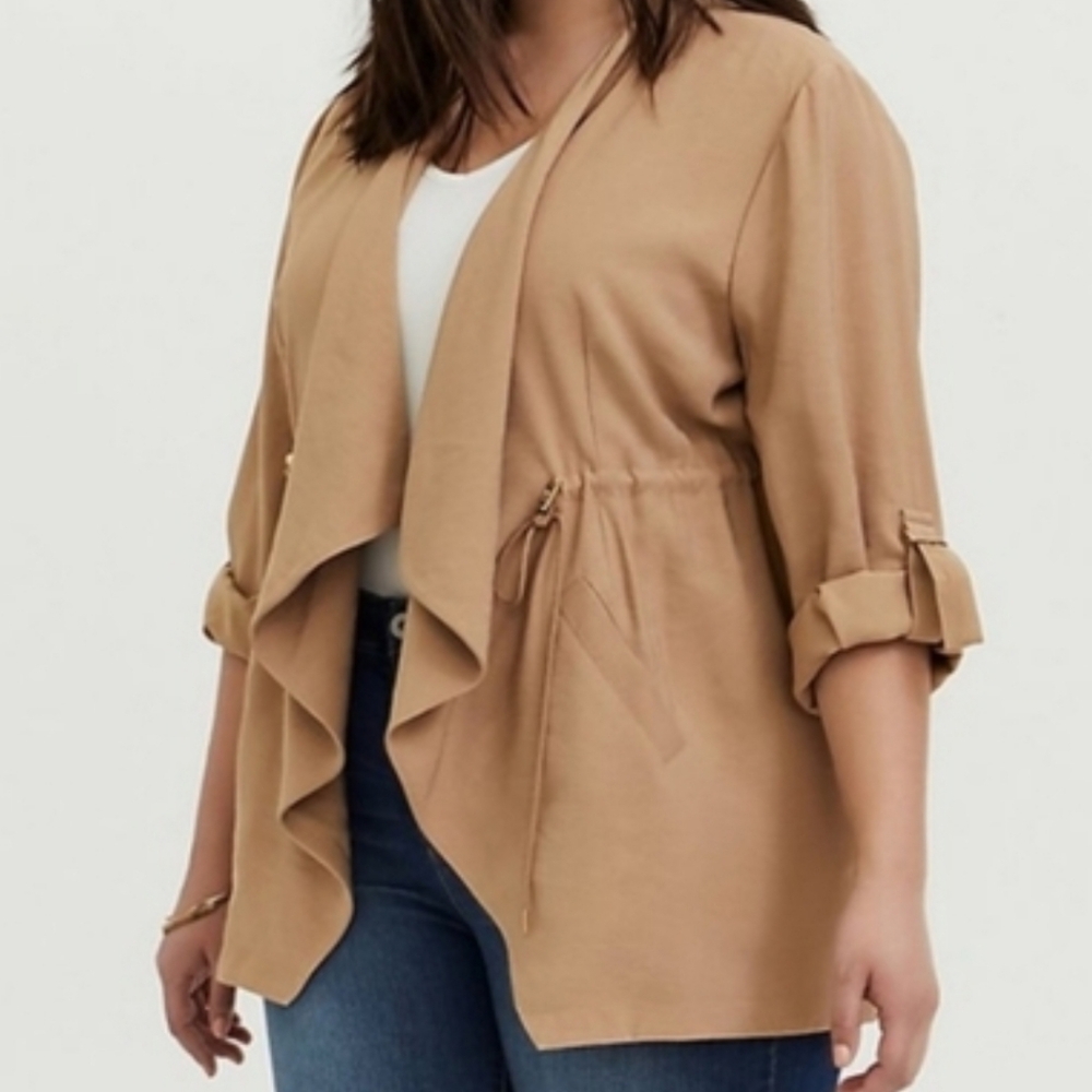 Torrid Drape Front Jacket size 1X - Picture 2 of 13